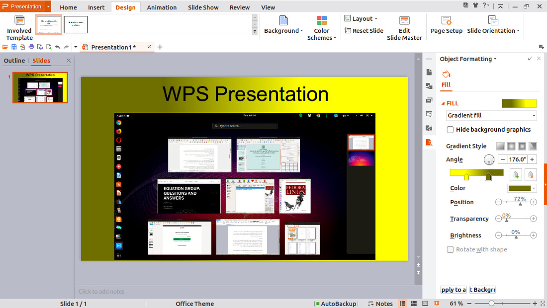 نرم‌افزارهای اوبونتو WPS Presentation